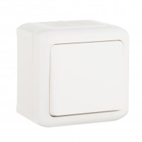 Legrand Выключатель кнопочный одноклавишный - Legrand Quteo - IP44 6А 250В винтовые зажимы накладной монтаж - белый, 782305