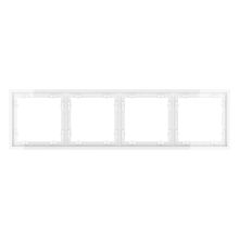 Рамка пластиковая VOLTUM S70 на 4 поста, (белый глянцевый), VLS100401