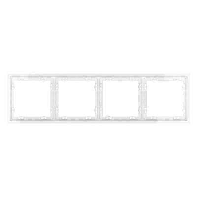 Рамка пластиковая VOLTUM S70 на 4 поста, (белый глянцевый), VLS100401