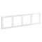 Рамка пластиковая VOLTUM S70 на 4 поста, (белый глянцевый), VLS100401