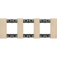 KA4802M3ZW Bticino LIVING NOW. Декоративная рамка 3 поста (2+2+2 модуля).Цвет "Золото", KA4802M3ZW