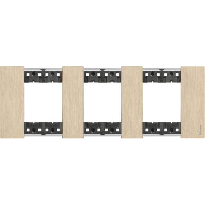 KA4802M3ZW Bticino LIVING NOW. Декоративная рамка 3 поста (2+2+2 модуля).Цвет "Золото", KA4802M3ZW
