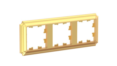 ATN101603 - ATLASDESIGN ANTIQUE 3-постовая РАМКА, универсальная, ЗОЛОТО, Systeme Electric