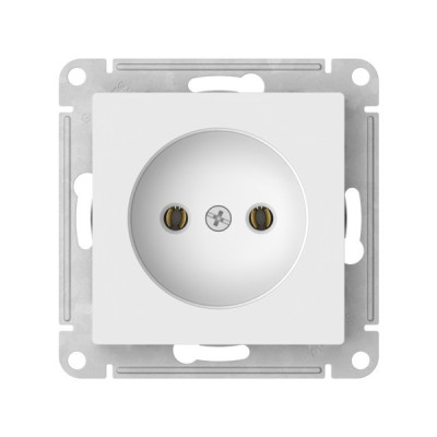 ATN000141S - ATLASDESIGN РОЗЕТКА без заземления без шторок, 16А, мех., быстрозажим. клем., БЕЛЫЙ, Systeme Electric