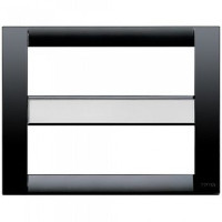 Vimar Накладка для 12 (6+6) модулей пластик черный, 16748.16