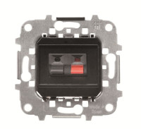 8157.1 - Механизм аудиоразъёма для подключения громкоговорителей/динамиков (прищепки), чёрный+красный, 2-модульный, серия Sky/Skymoon - 2CLA815710A1001 8157.1 - Механизм аудиоразъёма для подключения громкоговорителей/динамиков (прищепки), чёрный+красный, 2-модульный, серия Sky/Skymoon - 2CLA815710A1001