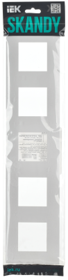 SKANDY Рамка 5-мест. SK-F05W арк. бел. IEK, SK-M52-K01