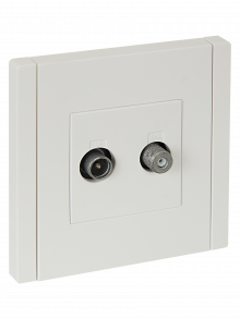 FORTE&PIANO Роз. двойная TV+SAT FP238 бел. IEK, FP-AF20-O-K01