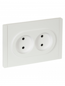 FORTE&PIANO Роз. 2-я без з/к с з/ш б/к 10А FP225 бел. IEK, FP-R23-10-1-K01