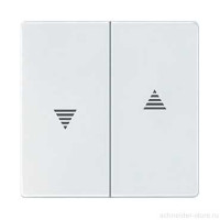 Aquadesign Клавиша 2-ная с симв. стрелок для жалюзийн. выкл., IP44,  бел.