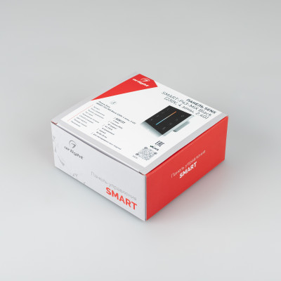 Панель Sens SMART-P43-MIX Black (230V, 4 зоны, 2.4G) (Arlight, IP20 Пластик, 5 лет), 028137