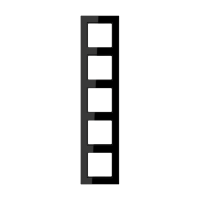 Рамка для вертикальной и горизонтальной установки, 5 постов; дюропласт; черный; A CREATION, AC585SW