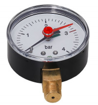 Манометр радиальный MVI, до 4 бар, D63 мм, с нижним подключением G1/4, RM.6304.03