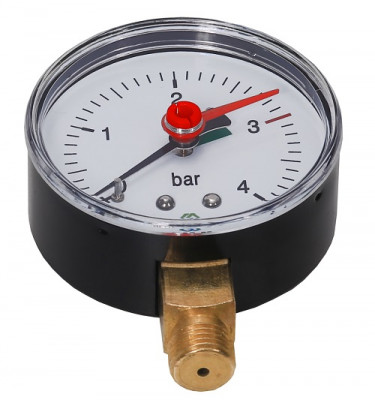 Манометр радиальный MVI, до 4 бар, D63 мм, с нижним подключением G1/4, RM.6304.03