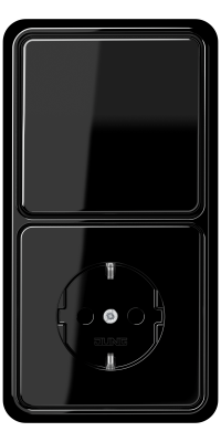 Jung Блок: Выключатель 1-клавишный с розеткой 2к+з, серия CD 500 Jung Блок: Выключатель 1-клавишный с розеткой 2к+з, серия CD 500