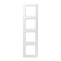 Рамка для вертикальной и горизонтальной установки, 4 поста; дюропласт; белый; AS500, AS584WW