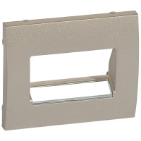 Legrand Лицевая панель - Galea Life - с держателем этикеток для информационной розетки RJ45 1 или 2 выхода - Titanium, 771475