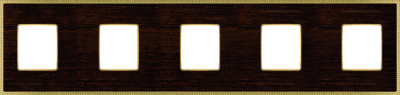 FD01455WOB Fede Belle Epoque Wood Рамка 5-ная, Wenge-Bright Gold