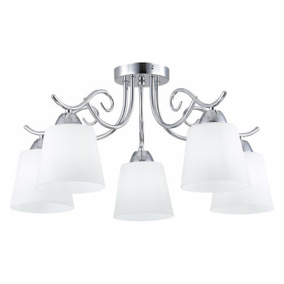 Evoluce SLE103902-05 Светильник потолочный Хром/Белый E27 5*60W