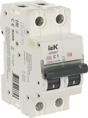 ARMAT Автоматический выключатель M10N 2P C 1А IEK, AR-M10N-2-C001