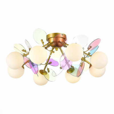 ST LUCE SLE2502-202-08 Светильник потолочный Золотистый/Разноцветный G9 8*5W