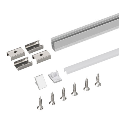 Профиль с экраном SL-MINI-8-H12-2000 ANOD+OPAL (Arlight, Алюминий), 036833