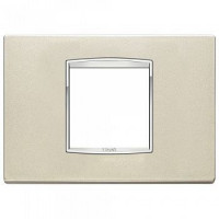 Vimar Накладка классика для 2 модуля центрально шампань металлик, 20652.C07