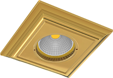 FD1098COB Fede PADOVA Светильник квадратный PADOVA, Bright Gold