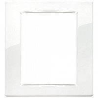 20668.B01 - Vimar Накладка классика на 8 модулей арктическая белая с белым обрамлением