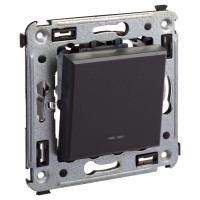 4412123 - ДКС Перекрестный переключатель одноклавишный в стену, "Avanti", "Черный матовый"