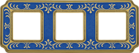 FD01353AZEN Fede Siena Smalto Italiano Рамка 3-ная, Blue Sapphire