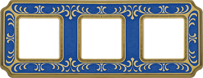 FD01353AZEN Fede Siena Smalto Italiano Рамка 3-ная, Blue Sapphire