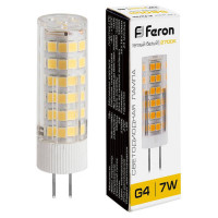 Лампа светодиодная, (7W) 230V G4 2700K JCD, LB-433, Feron 25863