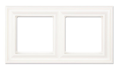 Рамка 2-поста; термопласт; белый; Eco Deco, EPD482WW