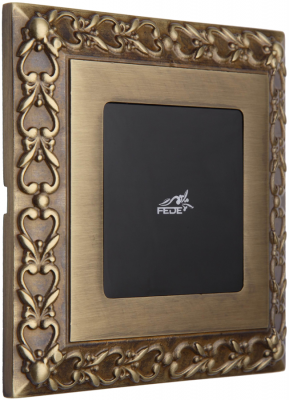 Fede Выключатель 1-клавишный, цвет черный - Bright Patina, серия San Sebastian