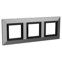 4403856 - ДКС Рамка из металла, "Avanti", темно-серая, 3 поста