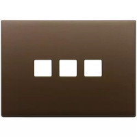 Vimar Накладка плоская, 3 модуля на 3 кнопки, Flat, брошированная темная бронза, 22683.3.12