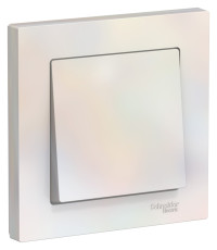 ATN000412 - ATLASDESIGN 1-клавишный ВЫКЛЮЧАТЕЛЬ, сх.1, 10АХ, в сборе, ЖЕМЧУГ, Systeme Electric