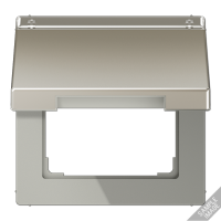 Крышка откидная с возвратной пружиной и полем для надписи 12?15 мм, AL2990NAKLD