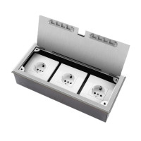 Люк напольный на 3 модуля (горизонт.), металлический, h=65мм, с рамкой, крышка без углубления, TIMIUX, нержавеющая сталь, EU3GH65R ST Люк напольный на 3 модуля (горизонт.), металлический, h=65мм, с рамкой, крышка без углубления, TIMIUX, нержавеющая сталь, EU3GH65R ST