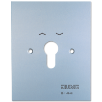 Металлическая крышка 125?100 мм с символами; алюминий, 4.28WUG Металлическая крышка 125?100 мм с символами; алюминий, 4.28WUG