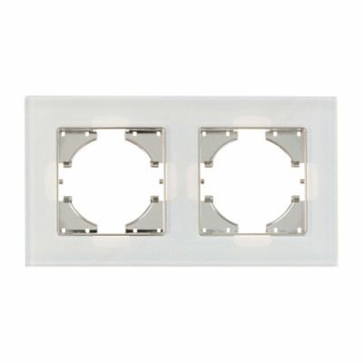 С1120-030 GUSI UGRA РАМКА 2-местная, стекло, цвет белый., С1120-030