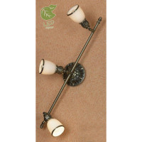 LUSSOLE FURLO Спот, цвет основания - бронзовый, плафон - стекло (цвет - белый), 3x6W E14, GRLSL-7301-03