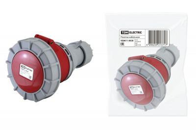 Розетка кабельная IP67 32А 3Р+РЕ+N 380В TDM Electric, SQ0611-0028