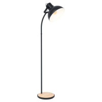 43166 Торшер LUBENHAM 1 с ножн. выкл., 1х28W (E27), L475, B300, H1600, основа ?300, сталь, дерево, ч