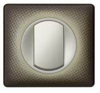 Legrand Выключатель 1-клавишный, вставка - титан,  классика - Градиент, серия Celiane