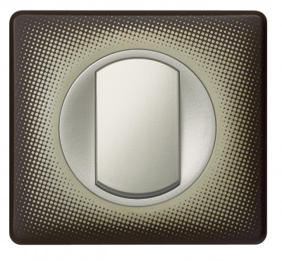 Legrand Выключатель 1-клавишный, вставка - титан,  классика - Градиент, серия Celiane