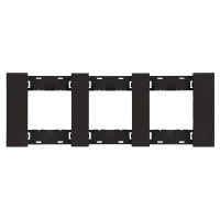 Рамка на 3 поста цвет-черный матовый Meiton, AA4802M3AG