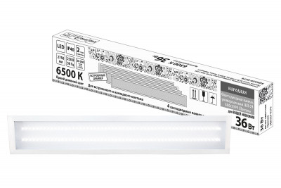 Светодиодная панель универсальная ЛП 03 180х1195 Призма 19 мм 36 Вт 2750 Лм, 6500 К, белая, Народная, SQ0329-0276
