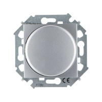 Simon Simon15 Светорегулятор поворотный для диодных регулируемых ламп 230В, 5-215Вт, винт. зажим, алюм, 1591796-033